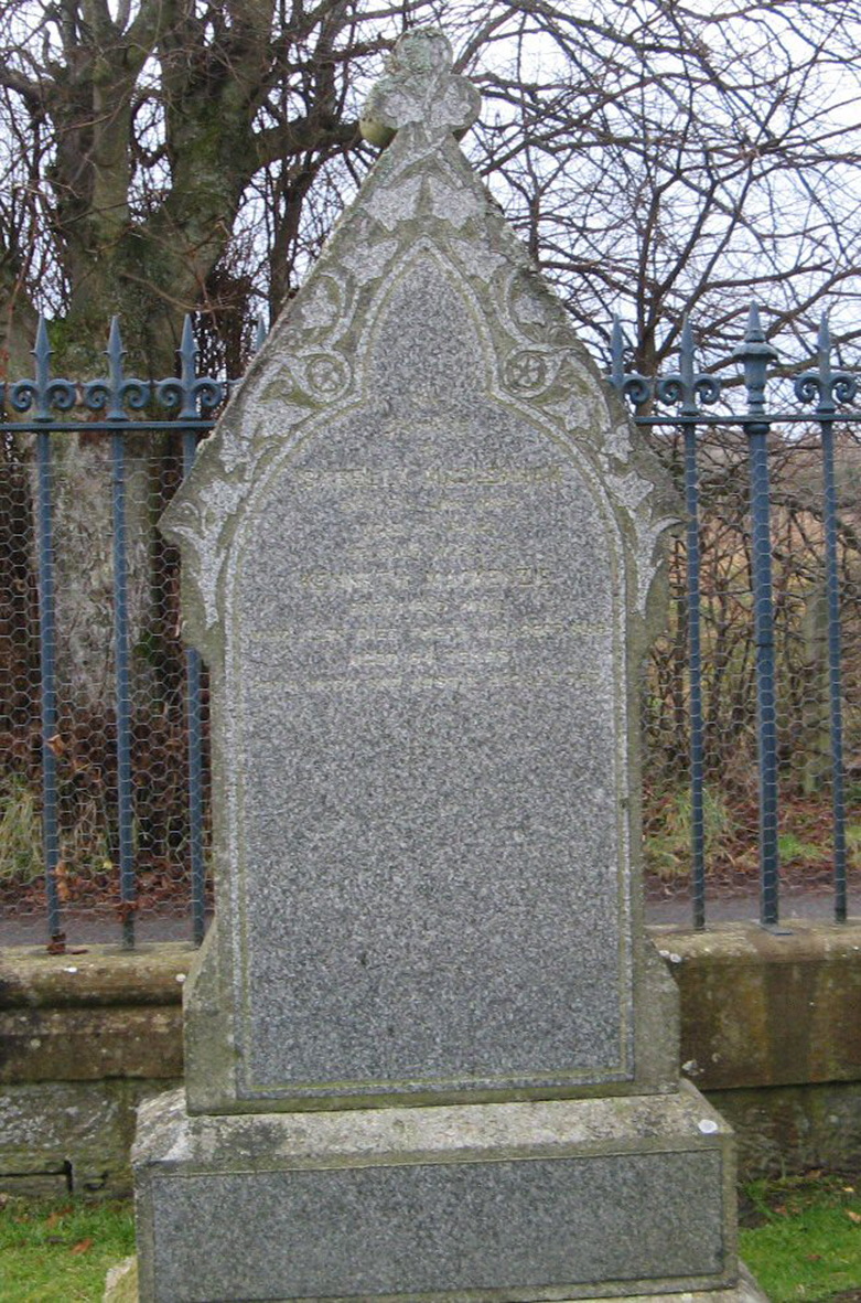 Photo of headstones/Isabella McLennan (McKenzie) died 1881 MI Tain St Duthus